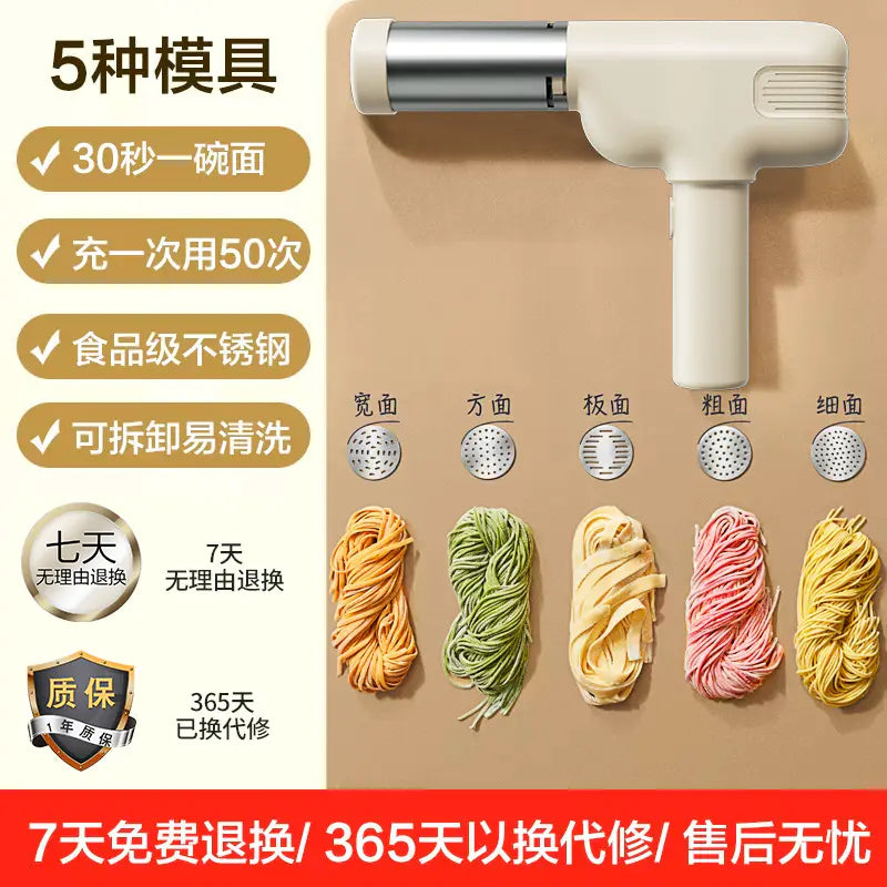 Portable Electric Noodle Maker with Interchangeable Molds
