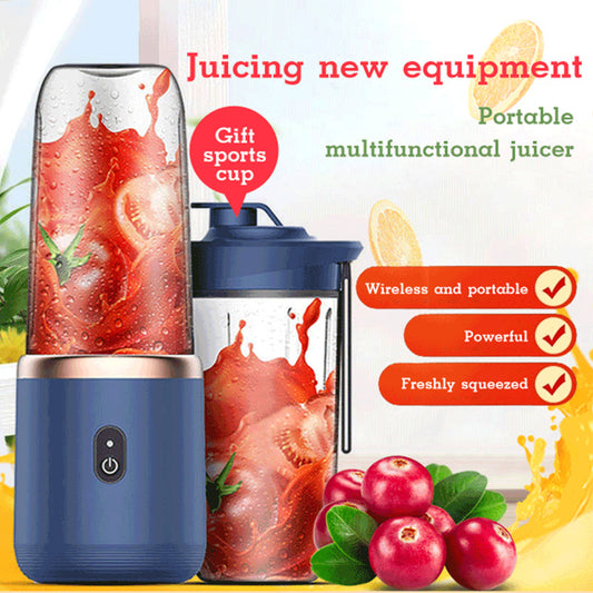Portable 6-Blade Smoothie Blender – USB Rechargeable Mini Juicer Cup