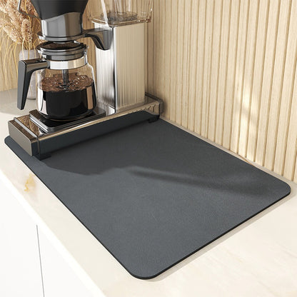 Super Absorbent Dish Drying Mat – Non-Slip Countertop Drainer Pad