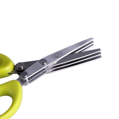 Kitchentro  Multi-layer Green Onion Scissors Stainless Steel Onion Cutting Knife