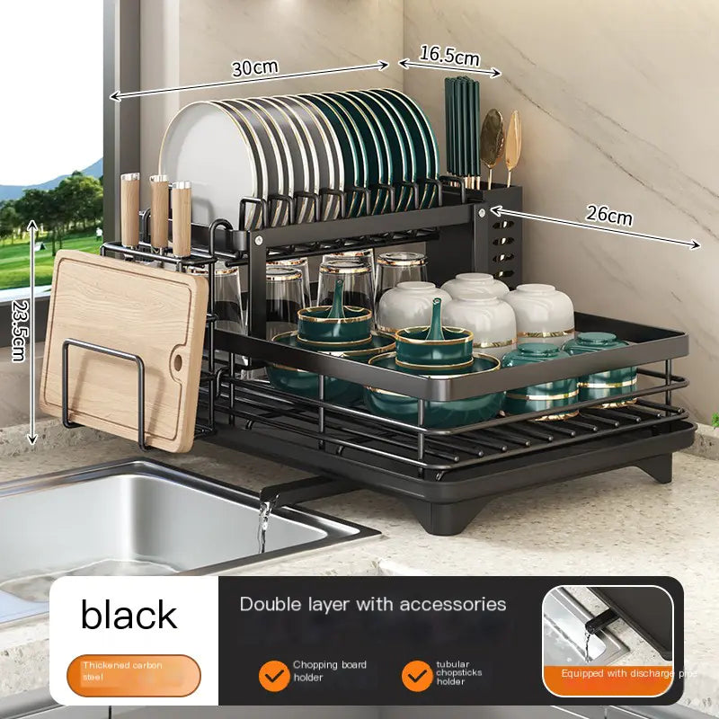 KITCHENTRO. SleekEase Dish Rack – Stylish & Practical Dryer