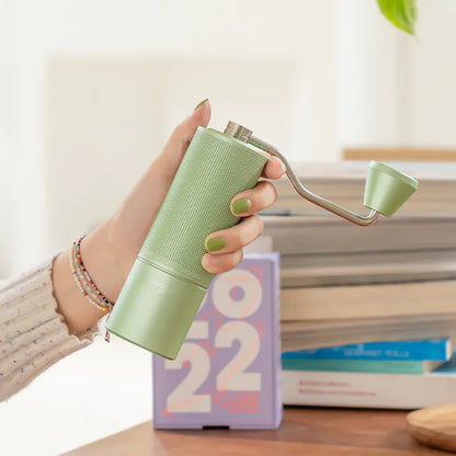 TIMEMORE Coffee Grinder Manual Stainless Steel Coffee Bean Grinder with Foldable Handle Internal Adjustable Setting, Double Bearing Positioning for Espresso Pour Over Coffee Chestnut C3S ESP PRO Green