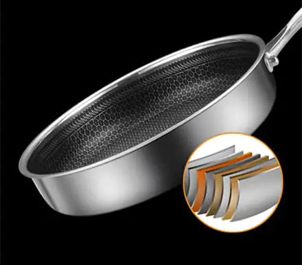 Non-Stick Stainless Steel Frying Pan