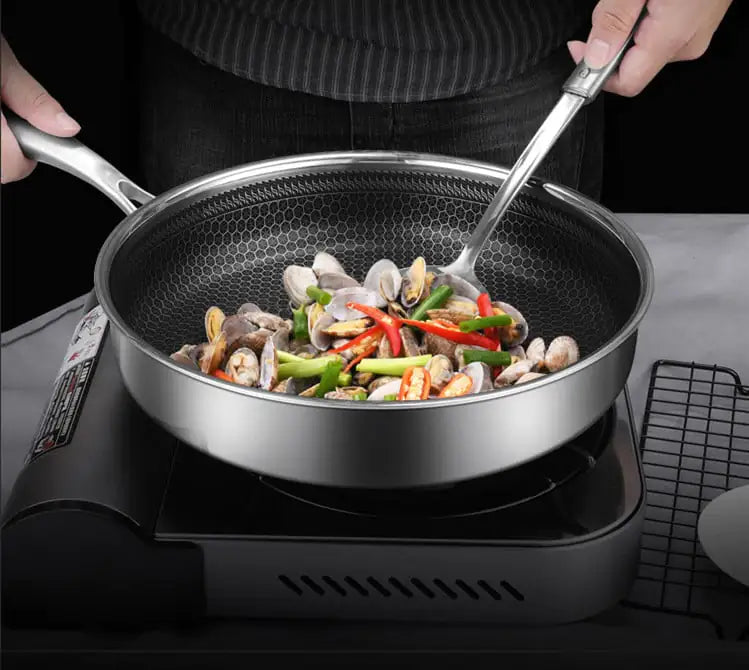 Non-Stick Stainless Steel Frying Pan